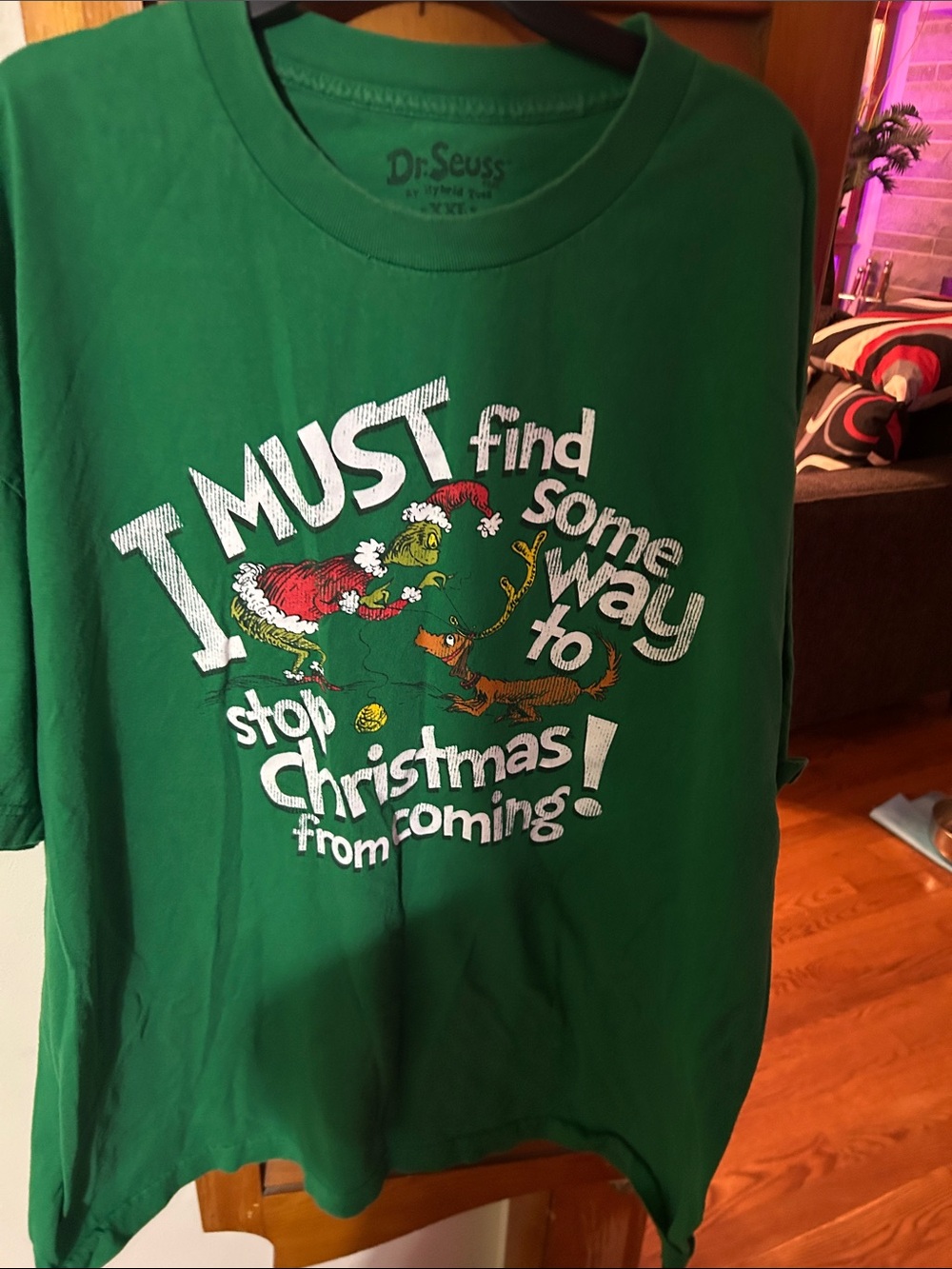 Dr. Seuss Green Grinch & Max Holiday Graphic Tee